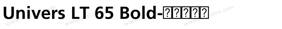 Univers LT 65 Bold字体转换